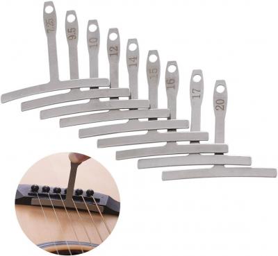 Set of 9 Understring Radius Gauge for Guitar and Bass Setup Luthier Tools for Br