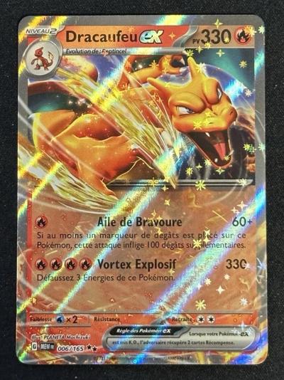 Carte Pok�mon Dracaufeu ex 006-165 151 MEW FR NEUVE