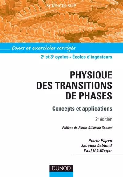 Physique des transitions de phase : Concepts et applications   Cours et exercice