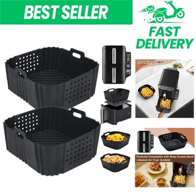BYKITCHEN Doublure en silicone pour friteuse � air pour Ninja SL300UK   2 PI�CES