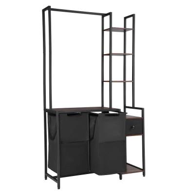 Trieur de Linge 2 Compartiments, Panier � Linge avec �tag�res, Tiroir et Sacs...