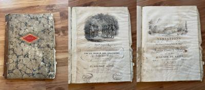 PARTITION Violon Pianoforte  Fl�te STEIBELT Rode Hummel Alday Lamberti 1820