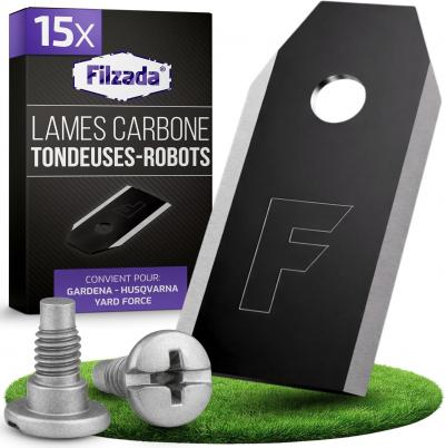 � 15X Lames Robot Tondeuse Carbone Compatible Avec Husqvarna | Lame Ultra Tranch