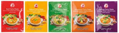 Bo�te mixte de p�te de curry de coq, 3x jaune, 3x rouge, 2x vert, 2x Matsaman...