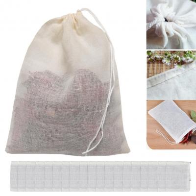 20pcs Sacs � Cordon en Mousseline de Coton8cm 10cm, Sachet The a Remplir Reut...