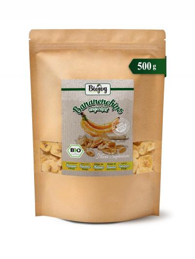 BIO Chips de banane s�ch�es, sans sucre ajout�, 500 g