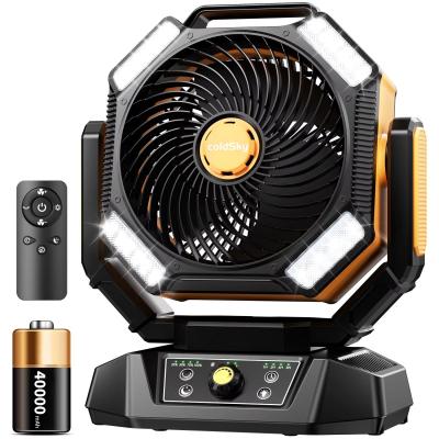 Ventilateur camping 40000mAh batterie LED 8 vitesses t�l�commande