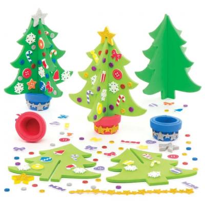 Kit de d�coration de No�l  Lot de 4 Sapins, Assortiment