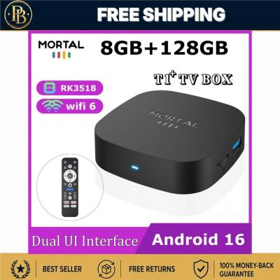 MORTAL 8K Android TV Box T1  RK3518 WiFi 6 Bluetooth 5.4 128 Go