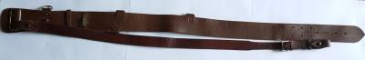 Ceinturon Baudrier Type Sam Browne Officier Cuir Marron Militaria Vintage 1969