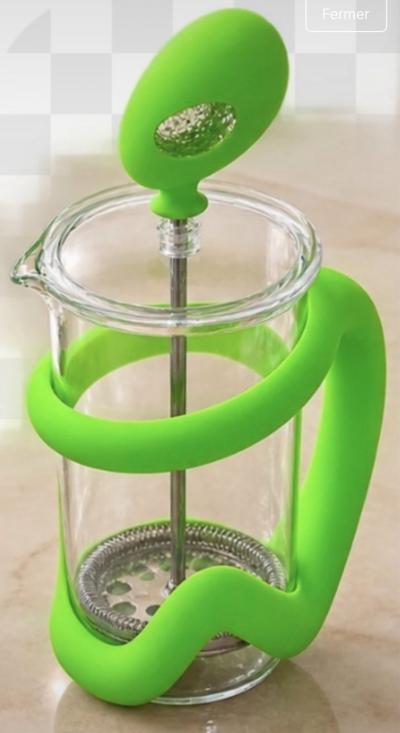 Alessi Inka GV09 GR cafeti�re � piston 72 cl verte verre r�sistant chaleur