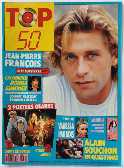 Revue Magazine Top 50 n�178 Juillet 1989 Posters Cyndi Lauper D�but de Soir�e