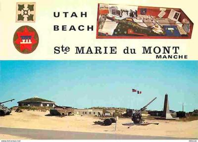 Carte Postale   50   Sainte Marie du Mont   Utah Beach   Blasons   Militaria   C