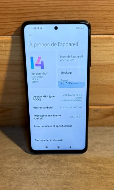 telephone portable Xiaomi poco x3 NFC 64 go fonctionnel