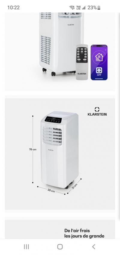 climatiseur mobile Klarstein smart K7