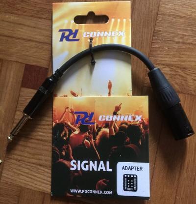 C�ble Adaptateur Sono   Xlr M�le - Jack 6,35 M�le Mono 10 Cm hors Tout 15 Cm