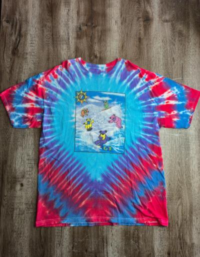 Grateful Dead 1990 T Shirt Vintage Tie Dye Steamboat Snowboard Bears GDM