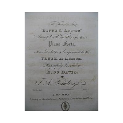 Ranlings T. A. Donne L'Amore Piano Flute Xixe