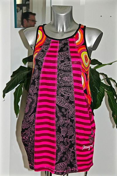 Jolie robe �t� coton multicolore Desigual taille 13-14 ans comme neuve