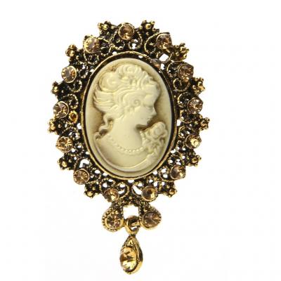 Broche Mode Vintage Cam�e Style Victorien Pendentif Broche pour F�te et Mariage