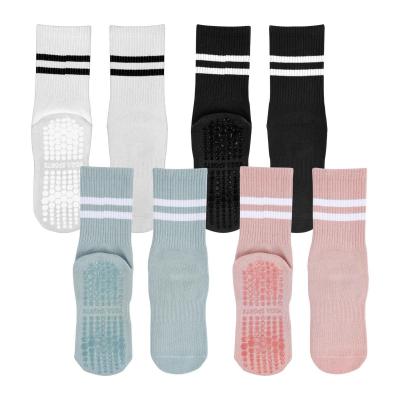 paires de chaussettes de pilates antid�rapantes pour femme 3540  4 couleurs