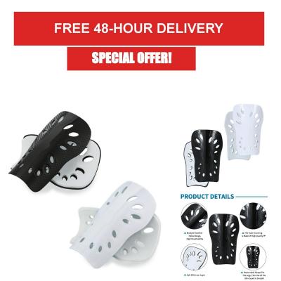 Prot�ge tibias football enfant jeunesse 2 paires noir blanc Adegari