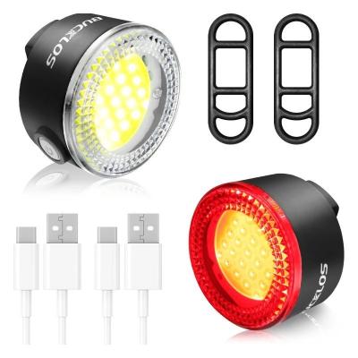 BUCKLOS COB Jeu de feux de v�lo avant arri�re USB rechargeable 500lm LED