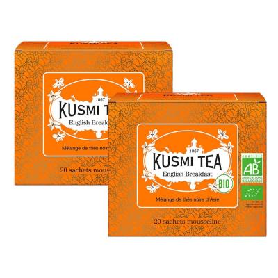Kusmi Tea English Breakfast Bio Lot de 2 bo�tes Th� Noir Biologique M�lange de
