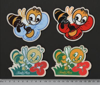 MARY L ABEILLE   MIEL APICULTURE   VINTAGE   LOT 4 AUTOCOLLANTS