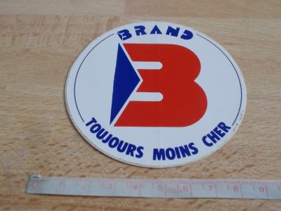 Autocollant vintage Supermarch� BRAND