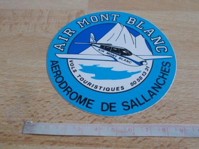 Autocollant AIR MONT BLANC  A�RODROME DE SALLANCHES