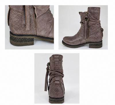 Bottines femme  fermeture �clair -bout rond -pointure EU 37