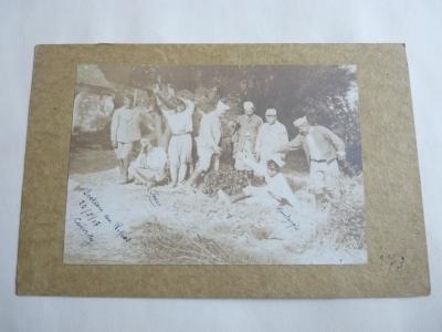Photographie guerre 1914 18 poilus militaria (23393)
