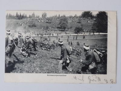 CPA Suisse Militaria Armeecorpsman�ver L'arm�e en manoeuvre 1901 Carte (19164)