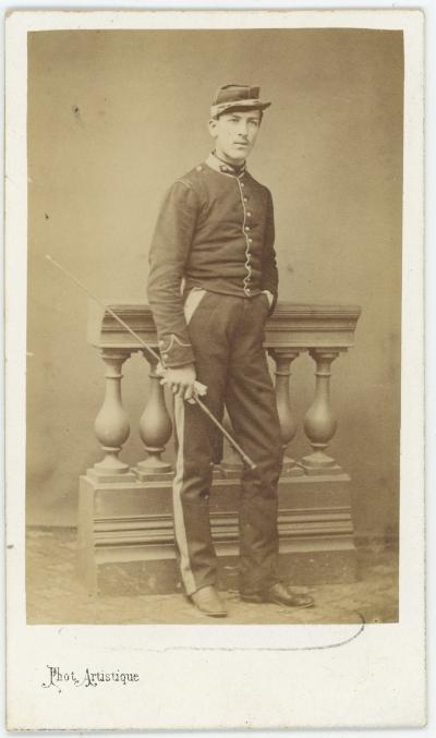 CDV militaire circa 1865. �l�ve de Saint Cyr. Cyrard. Militaria.