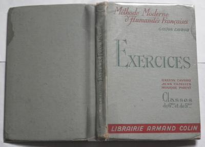 livre scolaire ancien 1955 exercices m�thode moderne d'humanit�s fran�aises cayr