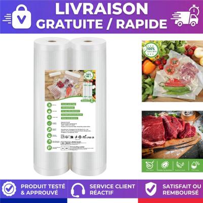 Rouleaux sous vide 28 cm x 6 m BoxLegend 2 pi�ces compatibles machines