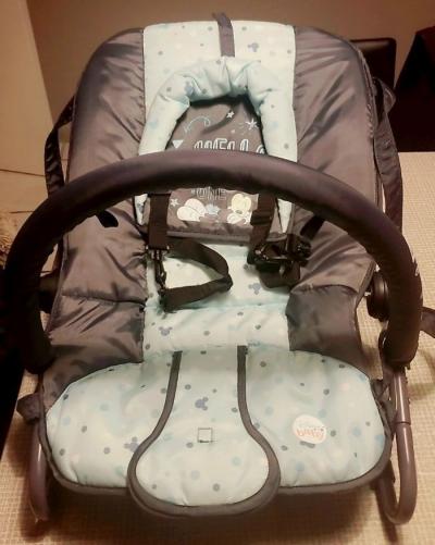 Disney Baby transat b�b� arche d'activit�s m�tal gris-bleu