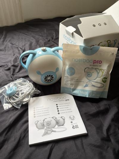 Nosiboo Pro Mouche b�b�s aspirateur nasal avec accessoires Bleu-Blanc