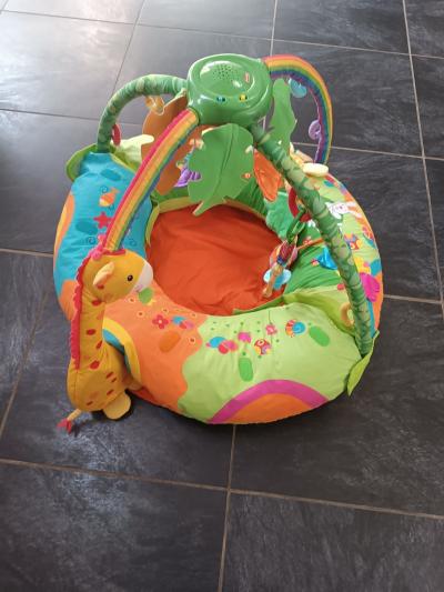 Lot Eveil Bebe Tapis Activit�s Gonflable et Arche Lumineuse Girafe FisherPrice