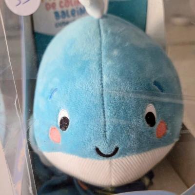 Livre doudou Mon Copain de C�lins baleine bleue-blanc doudou b�b�