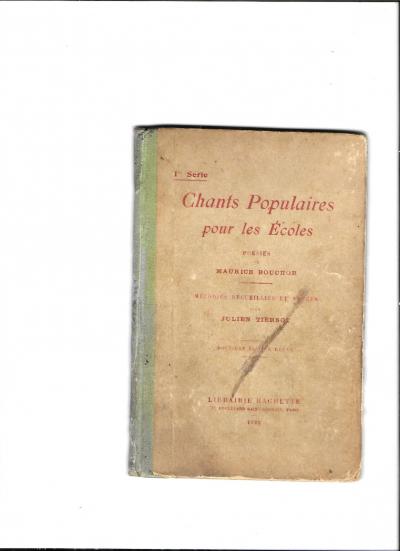 livre scolaire ancien chants populaires pour les enfants 1922