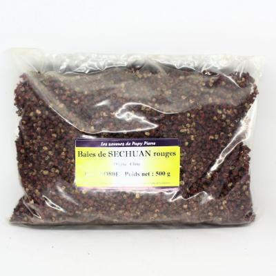 PO80C Baies de Sechuan rouge (Poivre du Sichuan) de Chine en sachet PE de 5 Kg
