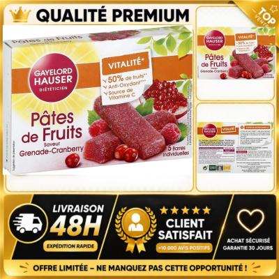 P�tes de Fruits Grenade Cranberry Gayelord Hauser   5 Barres 125g