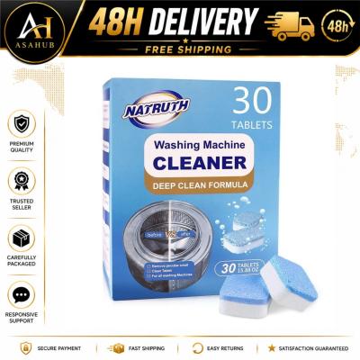 NATRUTH Pack de 30 comprim�s nettoyants pour lave linge, tambour et joint de lave linge � nettoyage en profondeur,