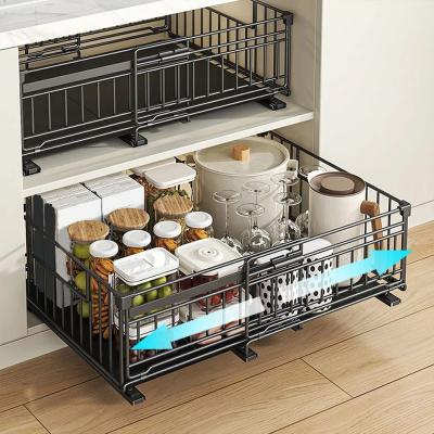 �tag�re de rangement coulissante pour armoire de cuisine