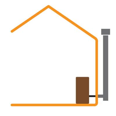 Kit de conduit de chemin�e pour po�le � granul�s diam�tre 100 mm ext�rieur