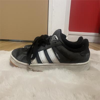 adidas Campus baskets homme 35 EU noir blanc lacets Ortholite tige basse