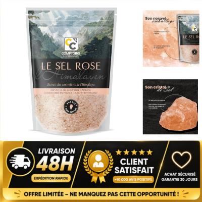 Sel Rose de l'Himalaya Fin 500g   Non Iod�, Non Raffin�   Comptoirs et