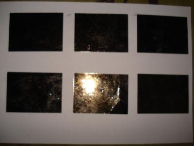 6 FEUILLES DE MICA NATUREL  (PROMO  )  POUR PO�LE A BOIS OU AUTRE 59 X 81 AMBRE